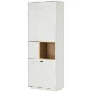 Jette Home Vitrine  Coruna ¦ weiß ¦ Maße (cm): B: 78 H: 208 T: 38.0