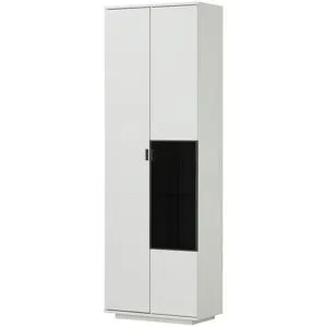 Jette Home Vitrine  Stone ¦ weiß ¦ Maße (cm): B: 71 H: 208 T: 38.0