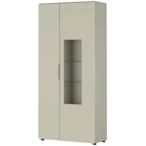 Höffner Vitrine  Vitro Neo ¦ beige ¦ Maße (cm): B: 90 H: 197 T: 40.0