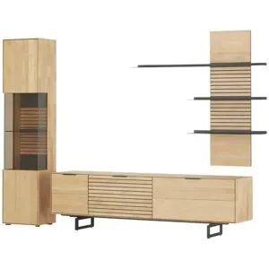 WÖSTMANN Wohnwand  WM 2320 ¦ holzfarben ¦ Maße (cm): B: 289 H: 206 T: 46.0