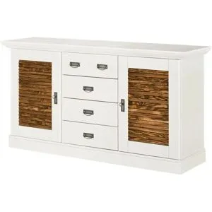 maison bleue Sideboard  Fancy ¦ weiß ¦ Maße (cm): B: 171,3 H: 90,1 T: 48.0