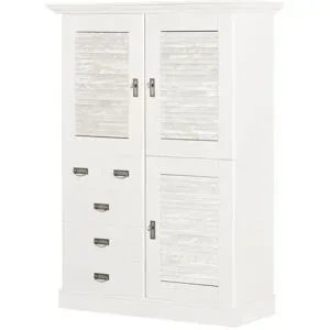 maison bleue Highboard  Fancy ¦ weiß ¦ Maße (cm): B: 118,5 H: 163,5 T: 48.0