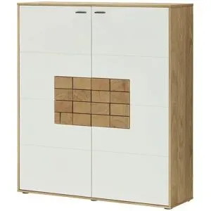 Jette Home Highboard  Laguna ¦ weiß ¦ Maße (cm): B: 124 H: 140 T: 38.0