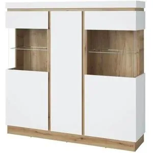 Höffner Highboard groß  Caorle ¦ weiß ¦ Maße (cm): B: 167 H: 164 T: 40.0