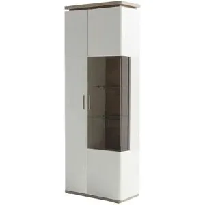 uno Kombi-Vitrine  Parez ¦ weiß ¦ Maße (cm): B: 75 H: 208 T: 38.0