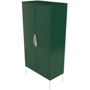 Höffner Highboard  Merlin ¦ grün ¦ Maße (cm): B: 80 H: 160