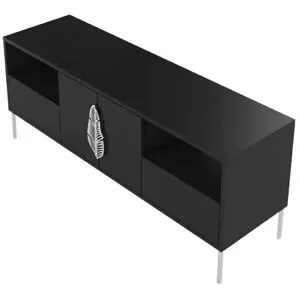 Höffner Lowboard  Merlin ¦ schwarz ¦ Maße (cm): B: 138 H: 60