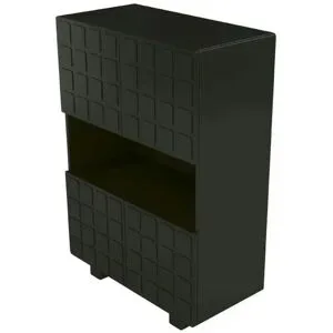 Höffner Highboard  Cubo ¦ schwarz ¦ Maße (cm): B: 84,3 H: 120