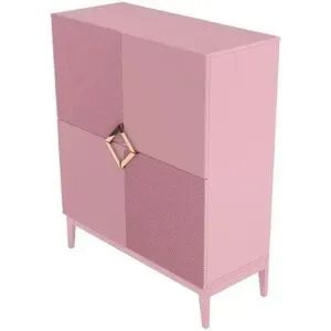 Höffner Highboard  Dami ¦ rosa/pink ¦ Maße (cm): B: 100,5 H: 120,5