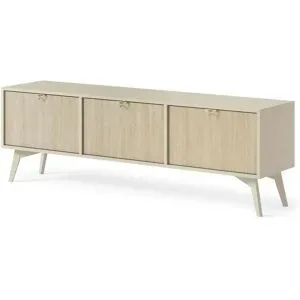 Höffner Lowboard  Firr ¦ beige ¦ Maße (cm): B: 158 H: 52
