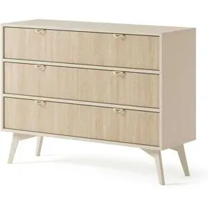 Höffner Kommode  Firr ¦ beige ¦ Maße (cm): B: 106 H: 80