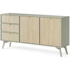 Höffner Sideboard  Firr ¦ grün ¦ Maße (cm): B: 158,3 H: 80,6