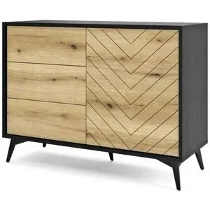 Höffner Sideboard  Diamond ¦ schwarz ¦ Maße (cm): B: 104 H: 77