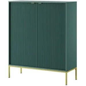 Höffner Highboard  Nova ¦ grün ¦ Maße (cm): B: 104 H: 125