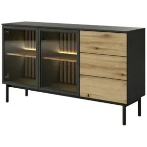Höffner Sideboard  Lango ¦ schwarz ¦ Maße (cm): B: 149,9 H: 84,8