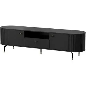 Höffner Lowboard  Zante ¦ schwarz ¦ Maße (cm): B: 180 H: 49