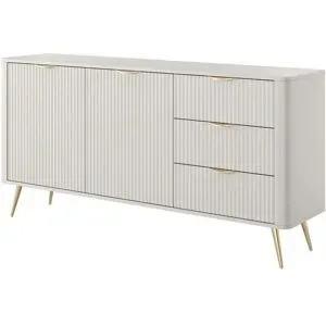 Höffner Sideboard  Lante ¦ beige ¦ Maße (cm): B: 163 H: 81