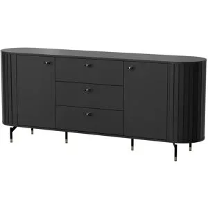 Höffner Sideboard  Zante ¦ schwarz ¦ Maße (cm): B: 190 H: 81