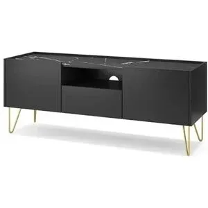 Höffner Lowboard  Harmony ¦ schwarz ¦ Maße (cm): B: 144 H: 55
