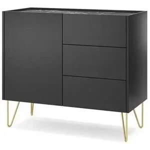 Höffner Sideboard  Harmony ¦ schwarz ¦ Maße (cm): B: 97 H: 83