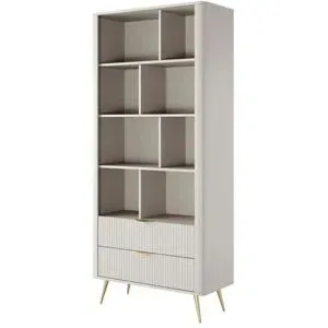 Höffner Standregal   ¦ beige ¦ Maße (cm): B: 88 H: 194
