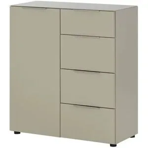 Höffner Sideboard  Vitreo Neo ¦ beige ¦ Maße (cm): B: 90 H: 99 T: 40.0