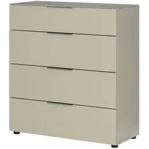 Höffner Kommode  Vitreo Neo ¦ beige ¦ Maße (cm): B: 90 H: 99 T: 40.0