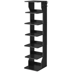 Höffner Schuhregal  Inston ¦ schwarz ¦ Maße (cm): B: 26,4 H: 110,4