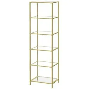 Höffner Standregal  Baris ¦ gold ¦ Maße (cm): B: 40 H: 177,3
