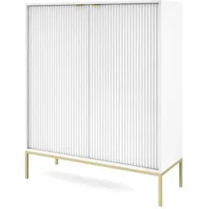 Selsey Highboard  Vellore ¦ weiß ¦ Maße (cm): B: 104 H: 125