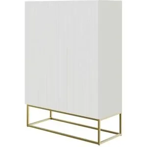 Selsey Highboard  Veldio ¦ weiß ¦ Maße (cm): B: 90 H: 125