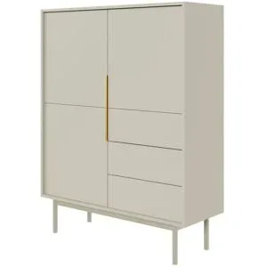 Selsey Highboard  Viviaro ¦ beige ¦ Maße (cm): B: 103,6 H: 134