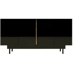 Höffner Sideboard  Artemisa ¦ schwarz ¦ Maße (cm): B: 163 H: 81