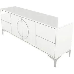 Höffner Lowboard  Eva ¦ weiß ¦ Maße (cm): B: 150 H: 59