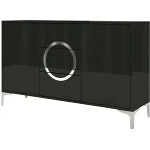 Höffner Sideboard  Eva ¦ schwarz ¦ Maße (cm): B: 138 H: 83