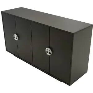 Höffner Sideboard  Lotta ¦ schwarz ¦ Maße (cm): B: 139 H: 75