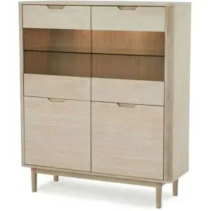 Furnhouse Highboard   ¦ holzfarben ¦ Maße (cm): B: 123 H: 146