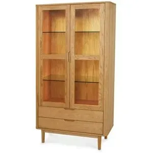 Furnhouse Vitrine   ¦ holzfarben ¦ Maße (cm): B: 100 H: 190