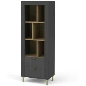 Höffner Standregal   ¦ schwarz ¦ Maße (cm): B: 60 H: 169