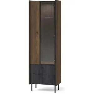 Höffner Vitrine   ¦ holzfarben ¦ Maße (cm): B: 59 H: 190