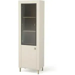 Höffner Vitrine   ¦ beige ¦ Maße (cm): B: 60 H: 194