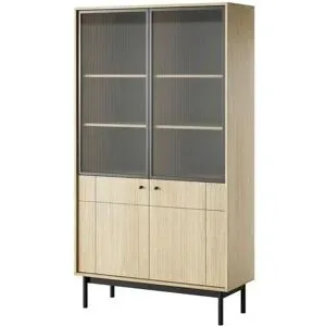 Höffner Vitrine   ¦ holzfarben ¦ Maße (cm): B: 104 H: 185