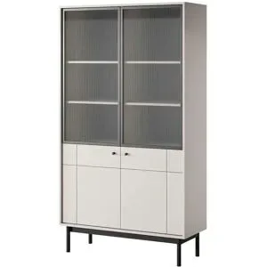 Höffner Vitrine   ¦ beige ¦ Maße (cm): B: 104 H: 185
