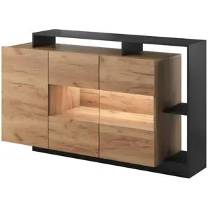 Höffner Kommode   ¦ schwarz ¦ Maße (cm): B: 155 H: 83,2