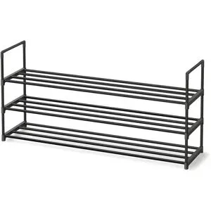 Höffner Schuhregal   ¦ schwarz ¦ Maße (cm): B: 117 H: 55