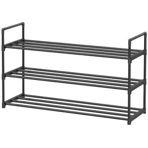 Höffner Schuhregal   ¦ schwarz ¦ Maße (cm): B: 92 H: 54