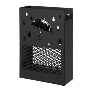 Höffner Schirmständer   ¦ schwarz ¦ Metall,Kunststoff ¦ Maße (cm): B: 28 H: 41