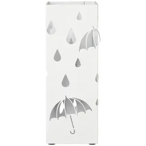 Höffner Schirmständer   ¦ weiß ¦ Metall,Kunststoff ¦ Maße (cm): B: 15,5 H: 49