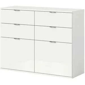 Höffner Sideboard   ¦ weiß ¦ Maße (cm): B: 110 H: 85