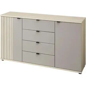 Höffner Sideboard  Pisa ¦ grau ¦ Maße (cm): B: 149 H: 84 T: 38.0